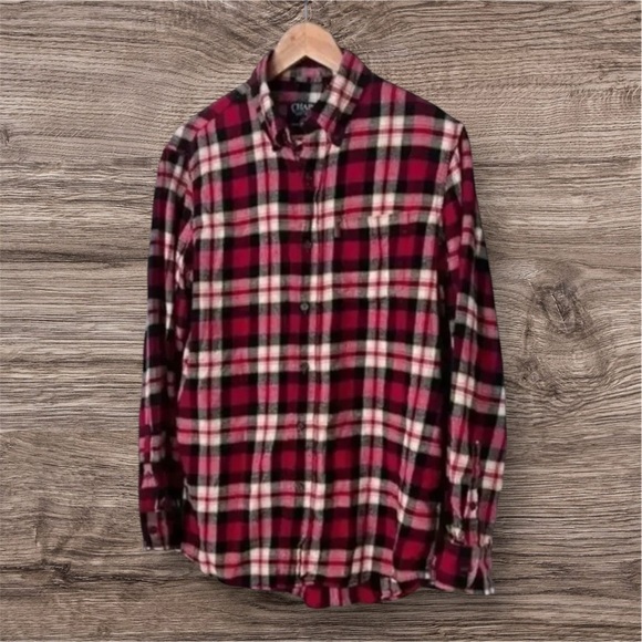 Chaps Other - Chaps Medium Plaid Button Down‎ Shirt Red Size Medium